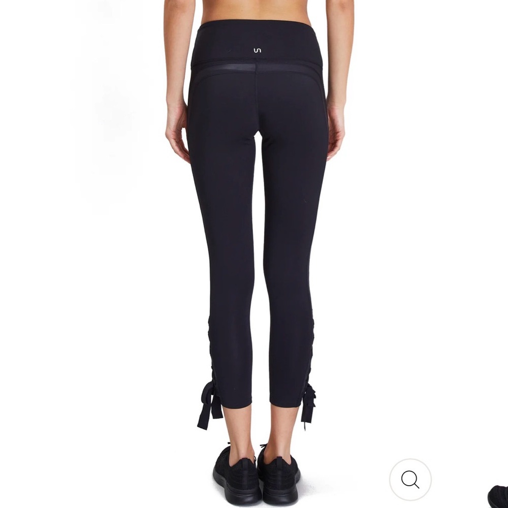 Urban Savage Black Tie-Hem Leggings